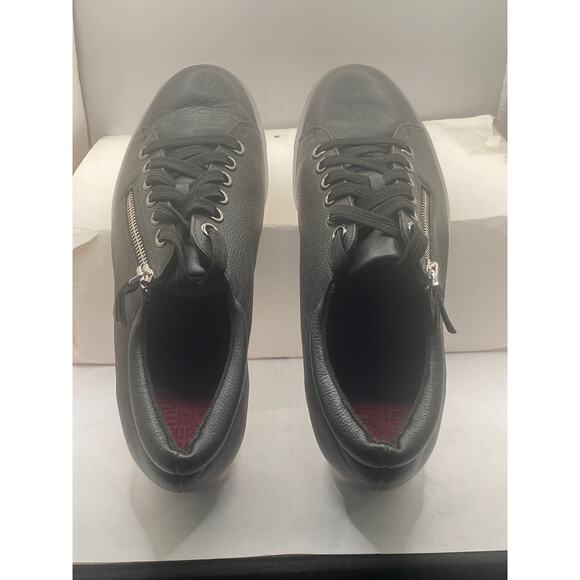Munro American Jamie Casual Sneakers, M121381, Black/Zip  Munro American Jamie Casual Sneakers, M121381, Black/Zip Accent, LEA, Womens 8.5